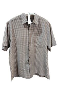 Joseph & Feiss Shirt Men's XL Short Sleeve Button Up Plaid Shirt Classic